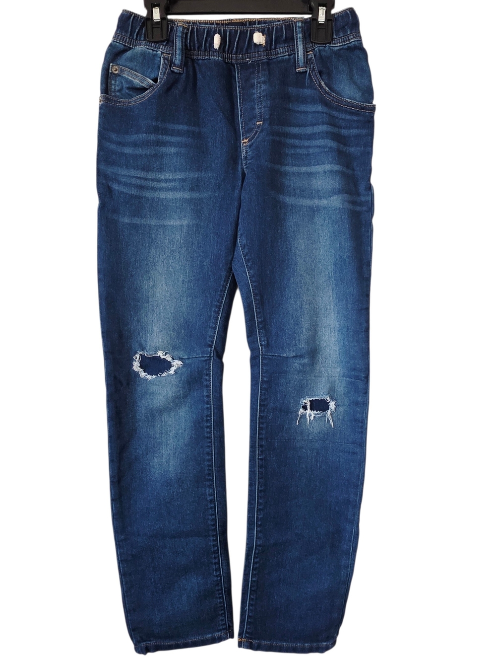 GAP Kids Blue Distressed Straight-Leg Jeans